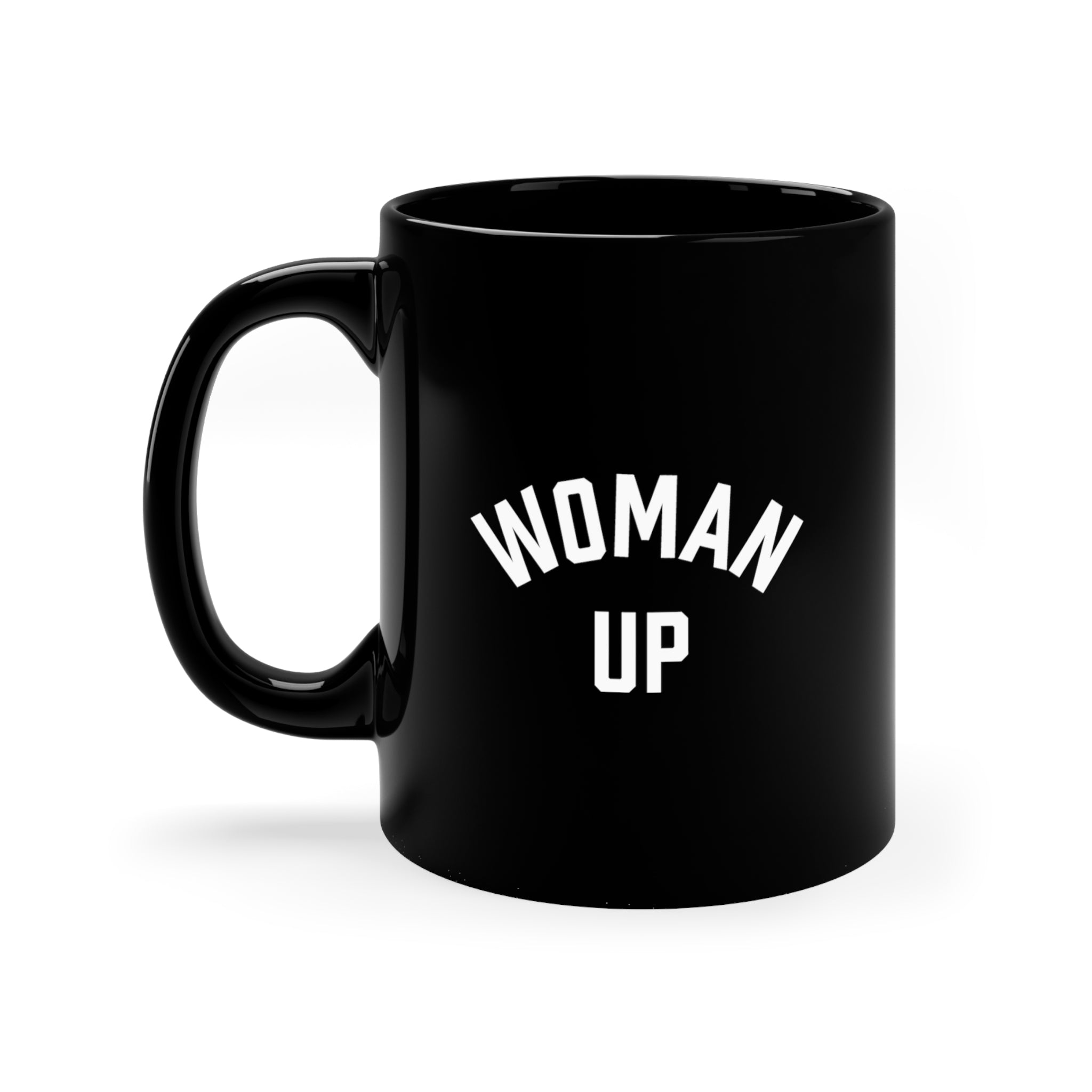 Woman Up Black Mug