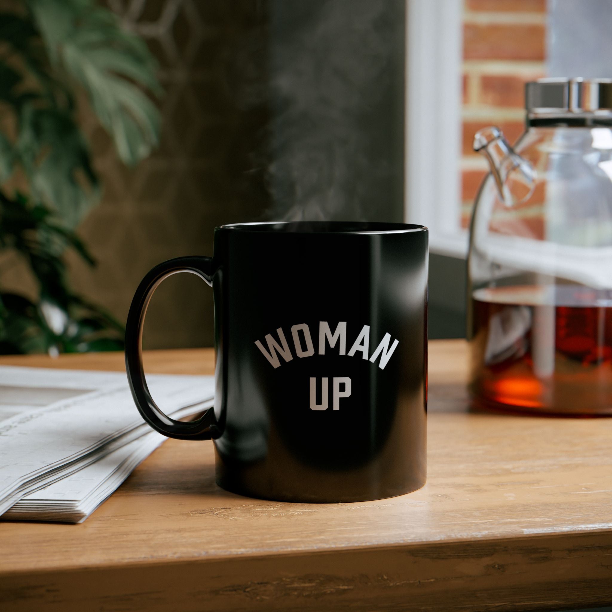 Woman Up 11oz Black Mug